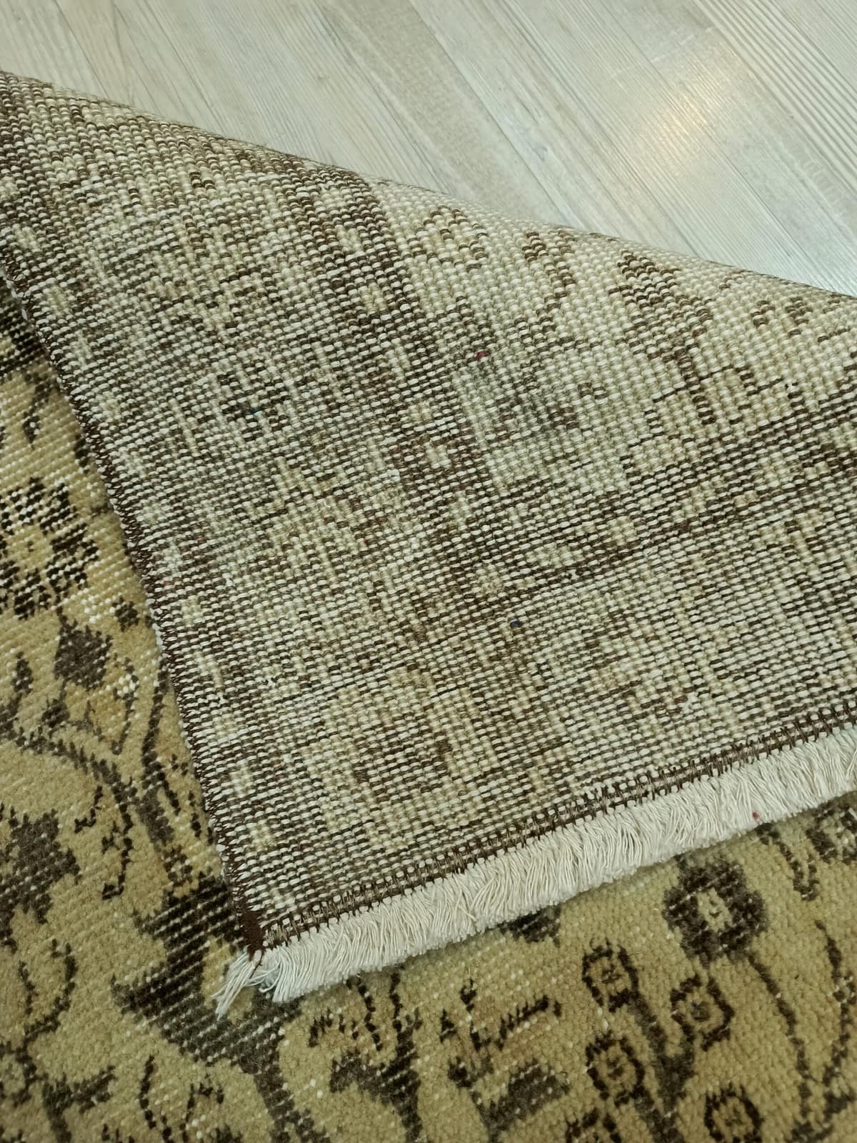 100% Wool Handwoven Vintage Rug — detail view 5, handmade vintage rug