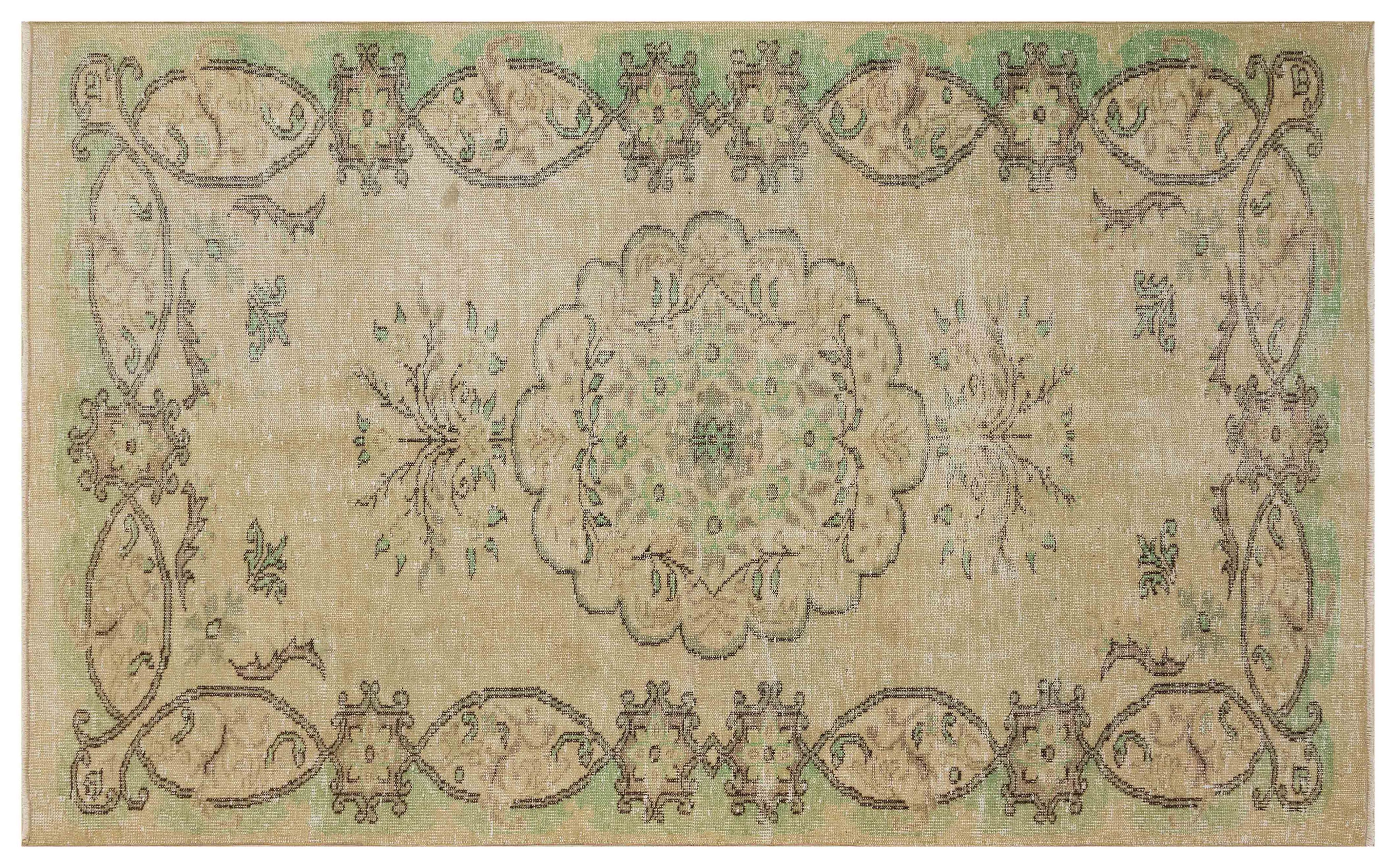 Unique Anatolian Vintage Hand-Woven Distressed Modern Rug, Handmade rug, wool wool/weave, size 157 × 254 cm, from Konya, SKU 2739