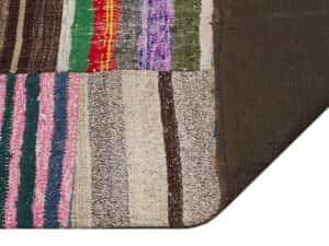 Vintage Hand-Woven Patchwork Rug, detail view 2, handmade rug, SKU 6140
