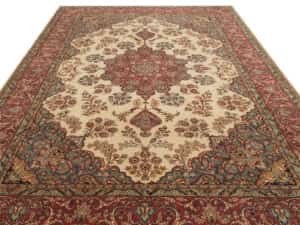 Handwoven Vintage Anatolian Rug, Vintage rug, cotton wool/weave, size 257 × 340 cm, from Antalya, SKU 9799