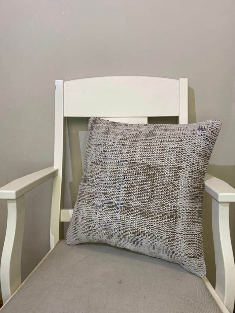 Hand-Woven Pillowcase, Kilim rug, wool, cotton & silk wool/weave, size 45 × 45 cm, from Antalya, SKU 160