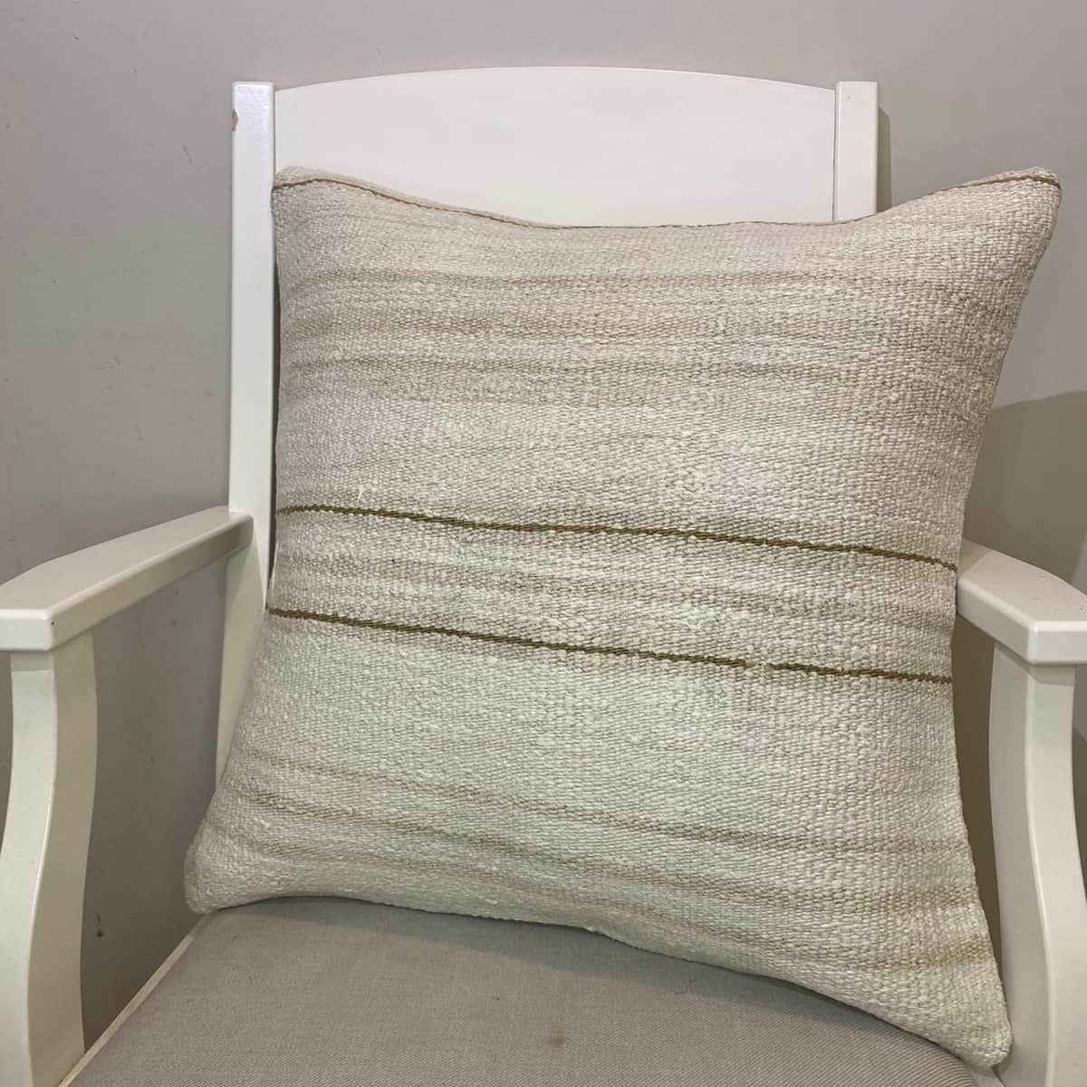 Hand-Woven Pillowcase, Kilim rug, wool & silk wool/weave, size 50 × 50 cm, from Yahyalı, SKU 369