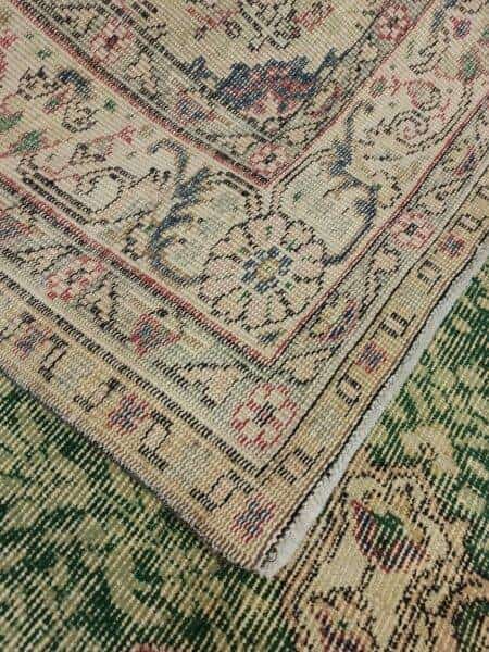 Distressed Wool Handwoven Rug, detail view 2, vintage rug, SKU 10831