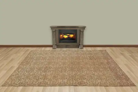 Vintage Distressed Hand-Knotted Rug, Handmade rug, cotton wool/weave, size 167 × 268 cm, from Kars, SKU 7480