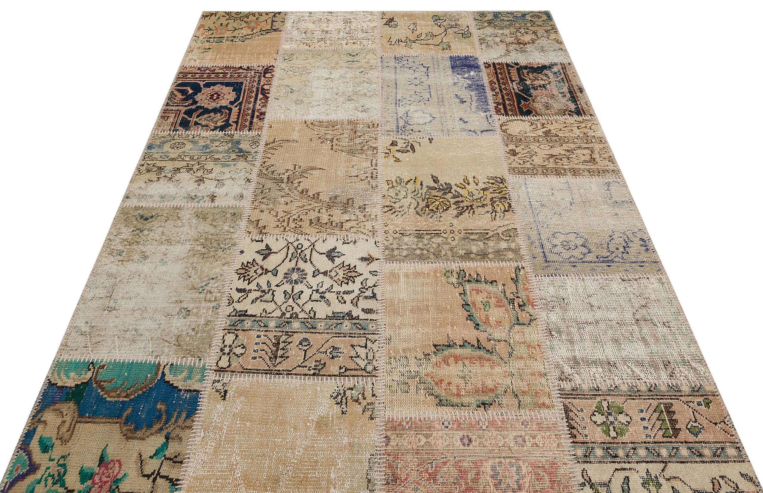 Antique-Style Wool Rug, Handmade rug, wool & cotton wool/weave, size 160 × 230 cm, from Milas, SKU 6208