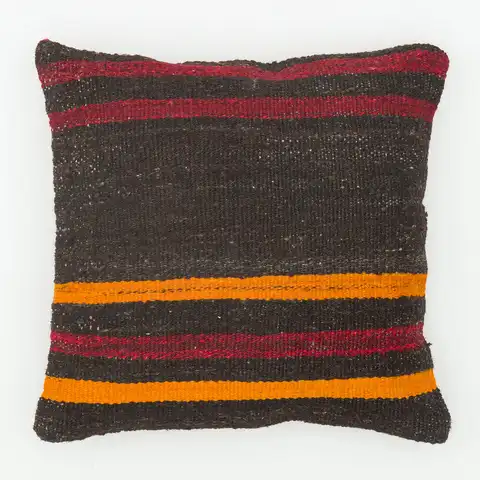 Hand-Woven Pillowcase, Kilim rug, wool wool/weave, size 40 × 40 cm, from Milas, SKU 13720