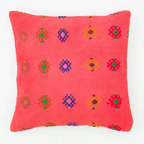 Hand-Woven Pillowcase, Kilim rug, cotton wool/weave, size 50 × 50 cm, from Cappadocia, SKU 13853