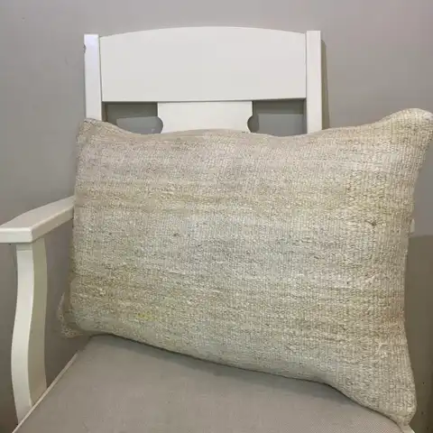 Hand-Woven Pillowcase, Kilim rug, wool, cotton & silk wool/weave, size 40 × 60 cm, from Van, SKU 427