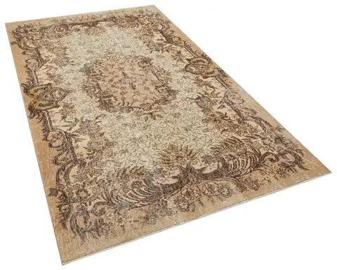 Handwoven Vintage Distressed Rug, Handmade rug, cotton wool/weave, size 158 × 255 cm, from Anatolia, SKU 10388