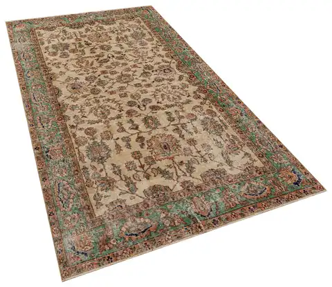 Distressed Vintage Rug, Handmade rug, wool wool/weave, size 138 × 254 cm, from Kayseri, SKU 10421