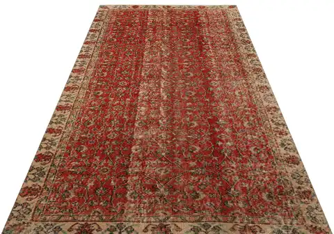 Unique Anatolian Vintage Distressed Hand-Woven Rug, Machine rug, wool & cotton wool/weave, size 153 × 262 cm, from Anatolia, SKU 9595