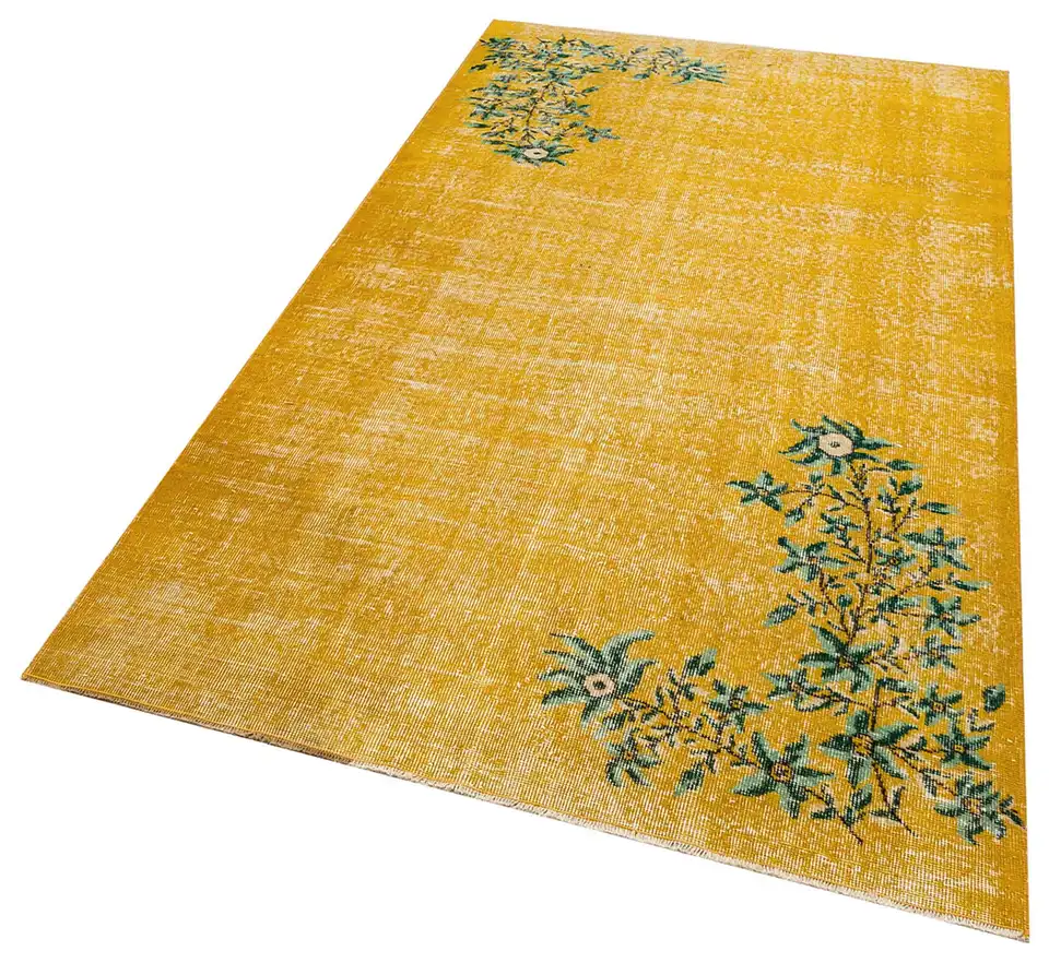 Unique Anatolian Vintage Distressed Hand-Woven Rug, Machine rug, wool ve cotton wool/weave, size 140 × 253 cm, from Anatolia, SKU F1324