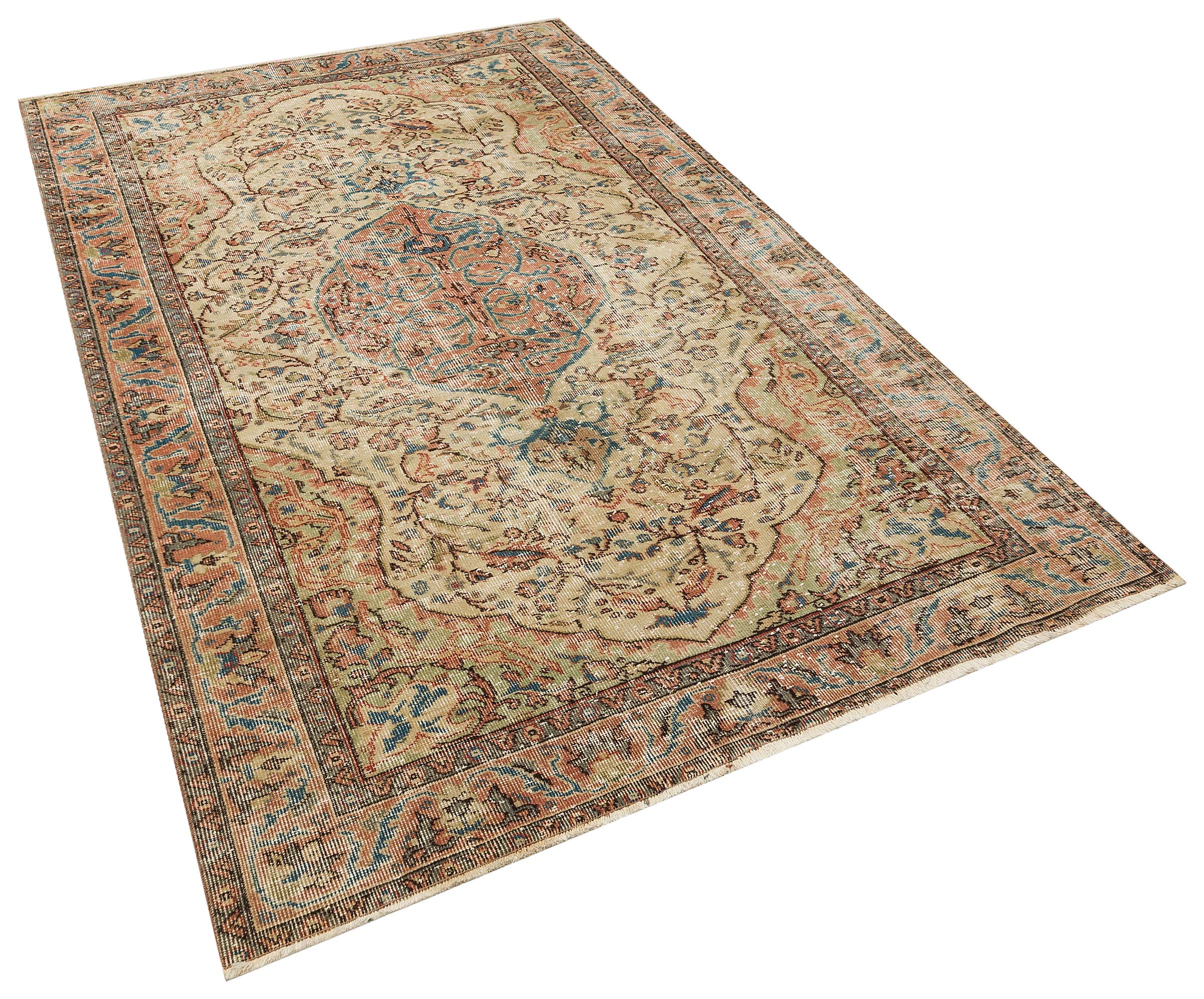 100% Handwoven Vintage Rug, Handmade rug, cotton wool/weave, size 156 × 256 cm, from Kayseri, SKU 10131