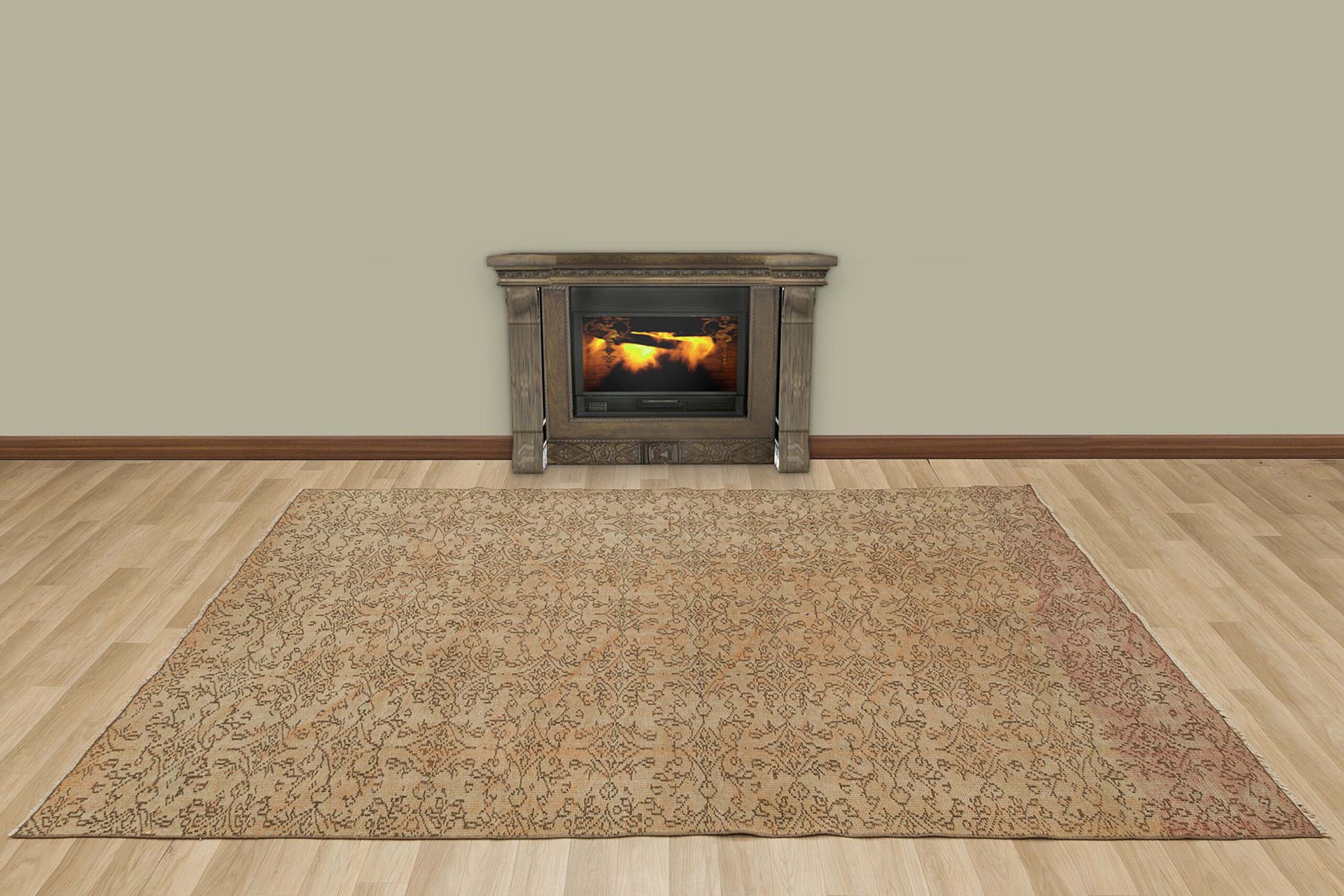 Vintage Distressed Hand-Knotted Rug, Handmade rug, cotton wool/weave, size 167 × 268 cm, from Kars, SKU 7480