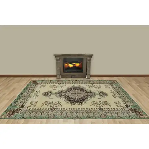 Antique-Style Wool Rug, Handmade rug, wool & cotton wool/weave, size 174 × 282 cm, from Milas, SKU 7572