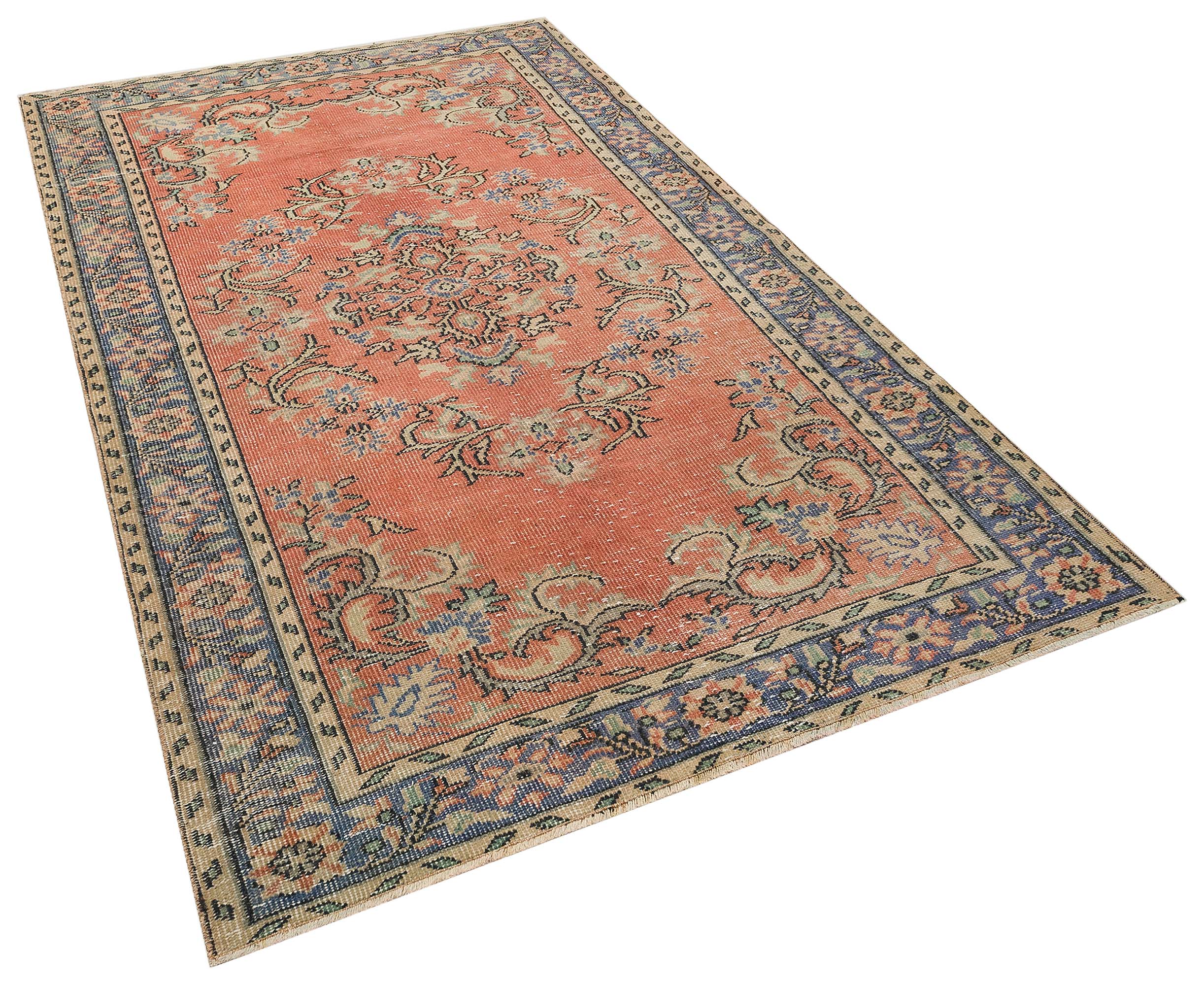 Vintage Distressed Hand-Knotted Rug, Handmade rug, wool wool/weave, size 155 × 258 cm, from Kars, SKU 10133