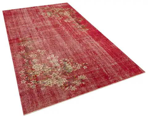 The Melancholy of Times Long Past: Distressed Vintage Rug, Handmade rug, wool, cotton & silk wool/weave, size 155 × 270 cm, from Gördes, SKU 10169