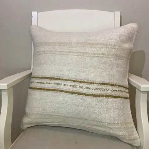 Hand-Woven Pillowcase, Kilim rug, wool wool/weave, size 50 × 50 cm, from Isparta, SKU 361