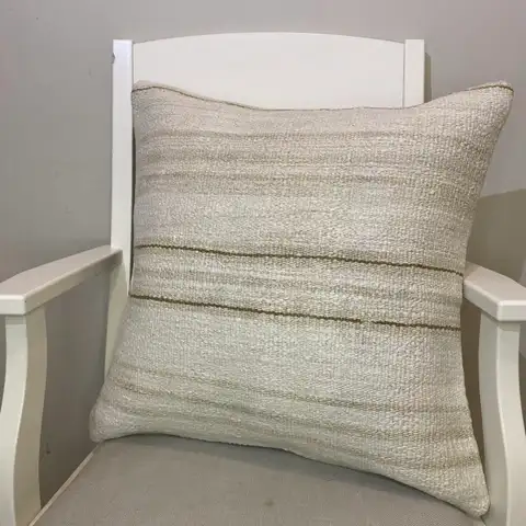 Hand-Woven Pillowcase, Kilim rug, wool & silk wool/weave, size 50 × 50 cm, from Yahyalı, SKU 369