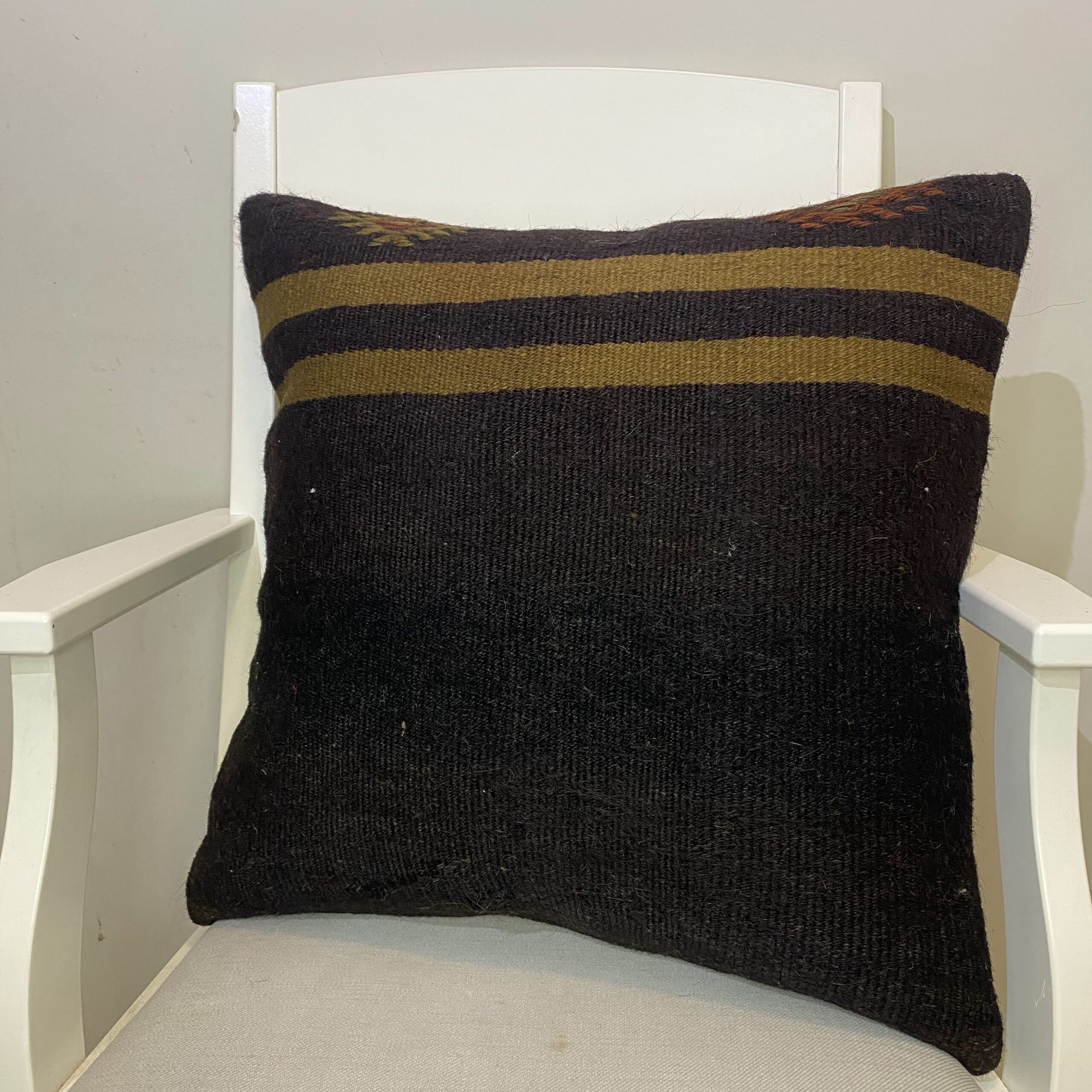 Hand-Woven Pillowcase, Kilim rug, cotton wool/weave, size 50 × 50 cm, from Bergama, SKU 372