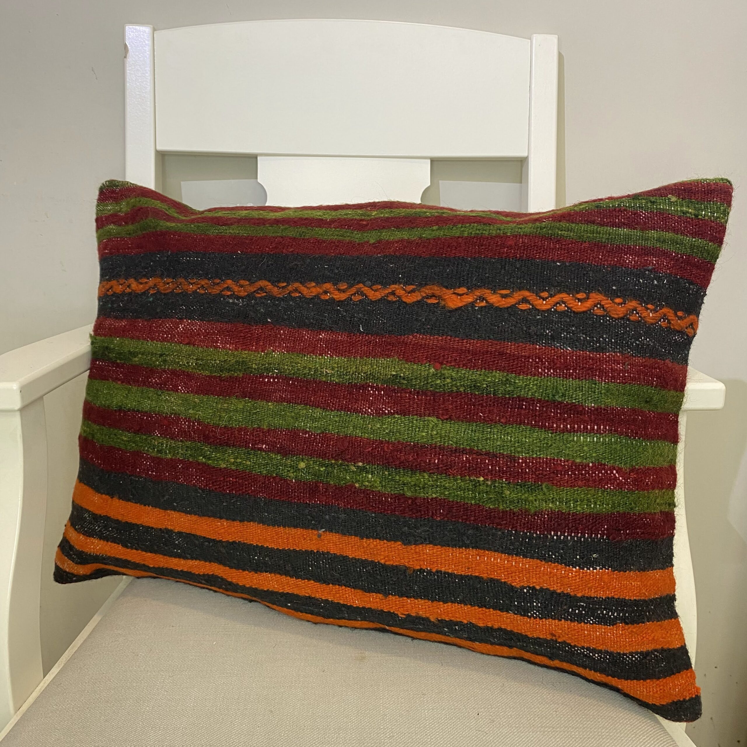 Hand-Woven Pillowcase, Kilim rug, wool wool/weave, size 40 × 60 cm, from Oushak, SKU 527