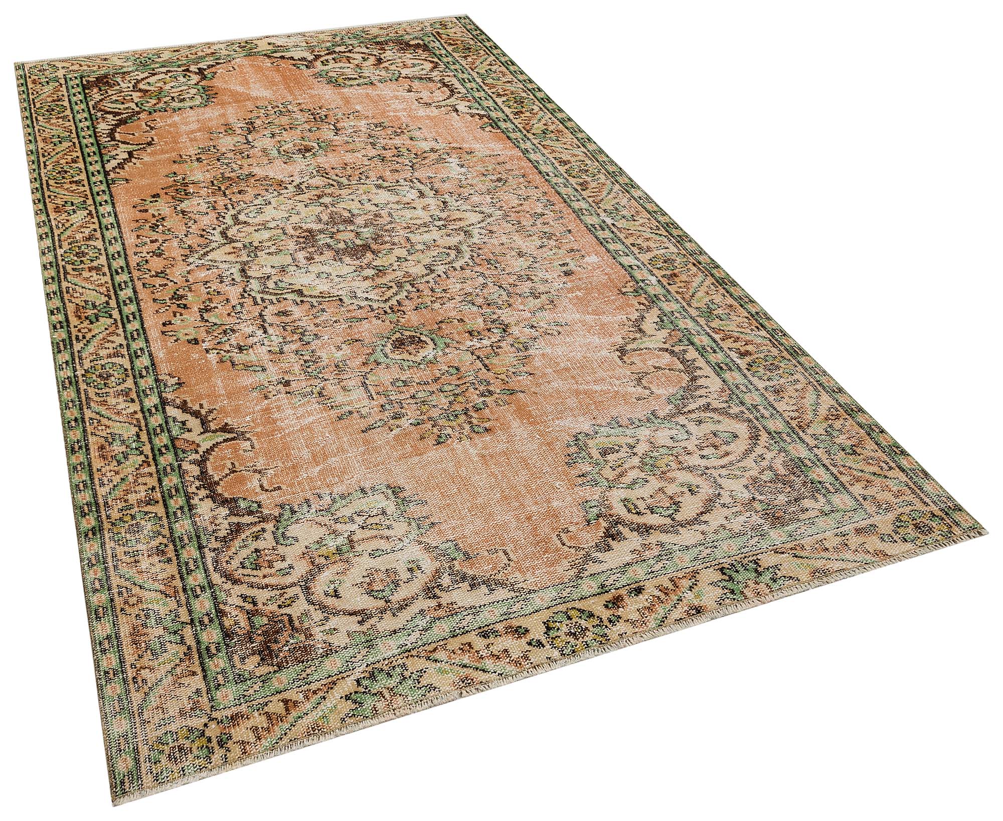 Vintage Distressed Rug, Handmade rug, cotton wool/weave, size 162 × 252 cm, from Sivas, SKU 10415