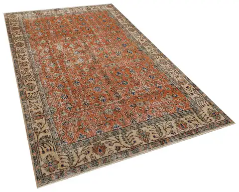 Distressed Vintage Handwoven Rug, Handmade rug, cotton wool/weave, size 156 × 255 cm, from Yahyalı, SKU 10431