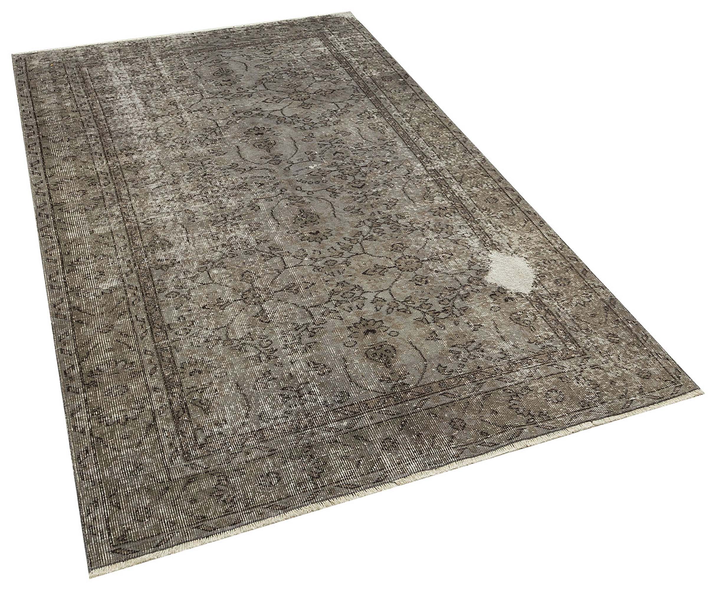 Distressed Hand-Woven Vintage Rug, Machine rug, wool ve cotton wool/weave, size 149 × 241 cm, from Anatolia, SKU 8403