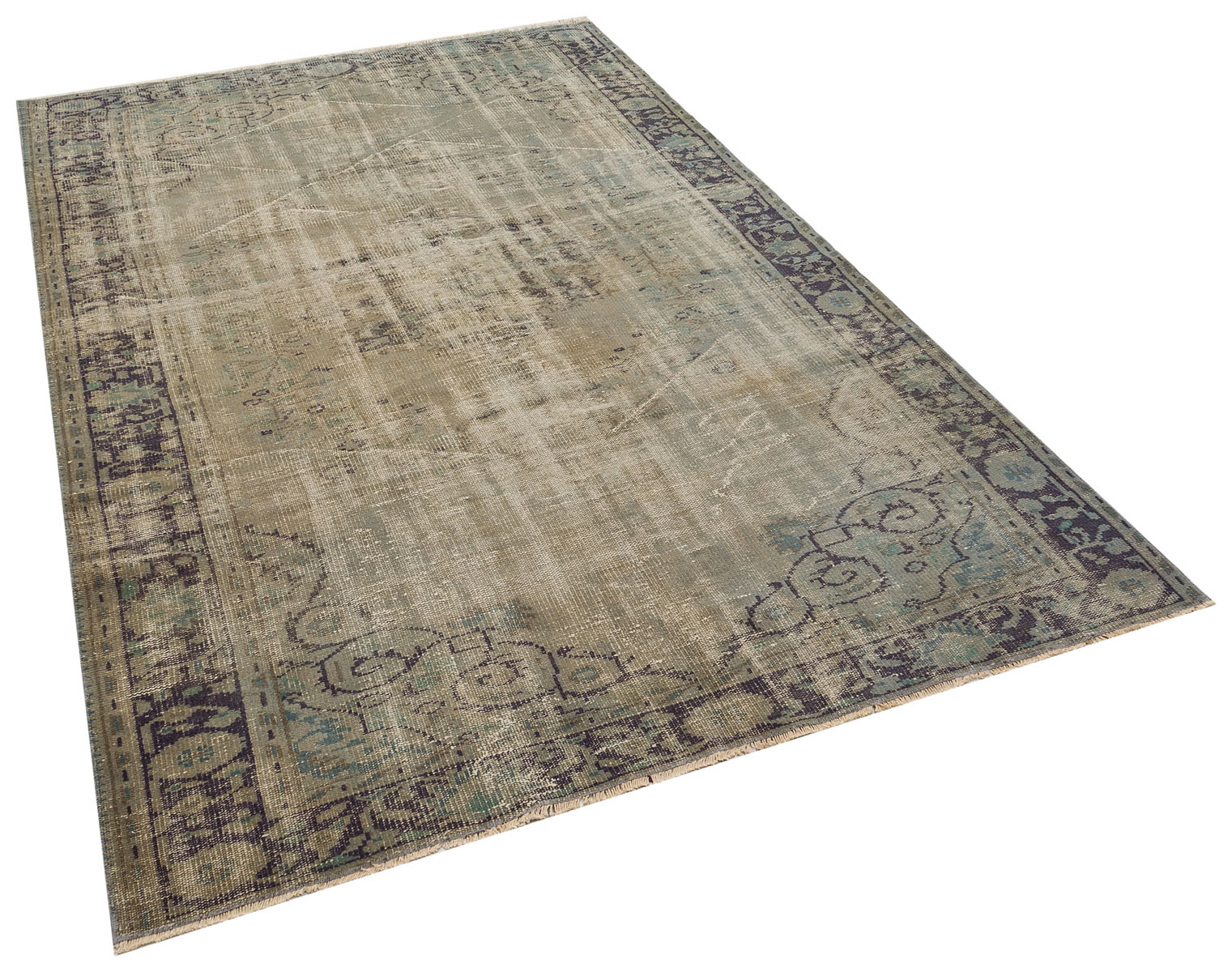 Classic, Modern, Vintage, Distressed, Handwoven Rug, Handmade rug, wool & cotton wool/weave, size 177 × 269 cm, from Yahyalı, SKU 8426