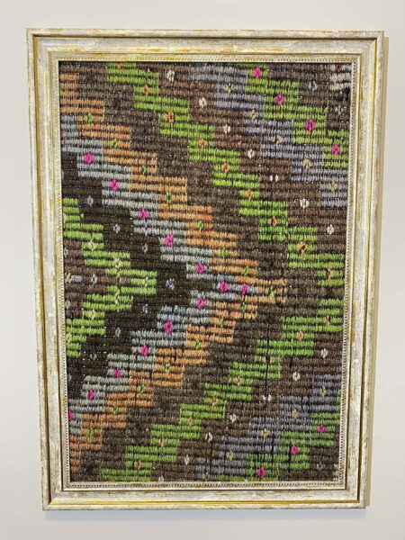 Historic Touch Wool Art Panel, Paintings rug, wool, cotton & silk wool/weave, size 50 × 70 cm, from Gaziantep, SKU T017