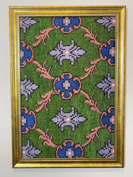 Wool Art T028: Capturing the Spirit of Antique Rugs, Paintings rug, wool & cotton wool/weave, size 50 × 70 cm, from Ladik, SKU T028