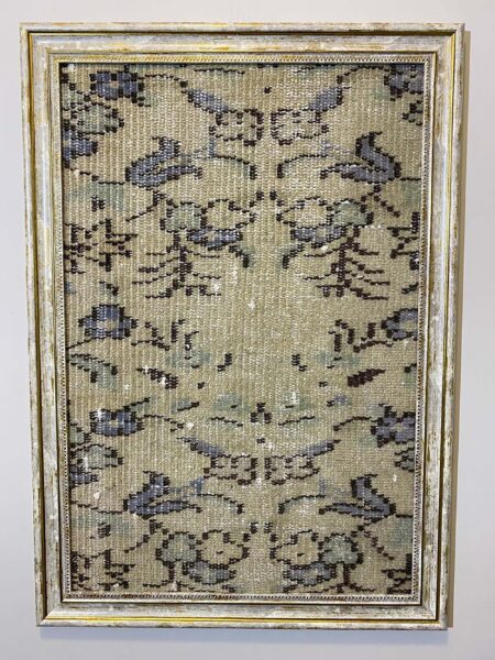 A Masterpiece Inspired by Turkish Rugs, Paintings rug, wool & silk wool/weave, size 50 × 70 cm, from Cappadocia, SKU T037