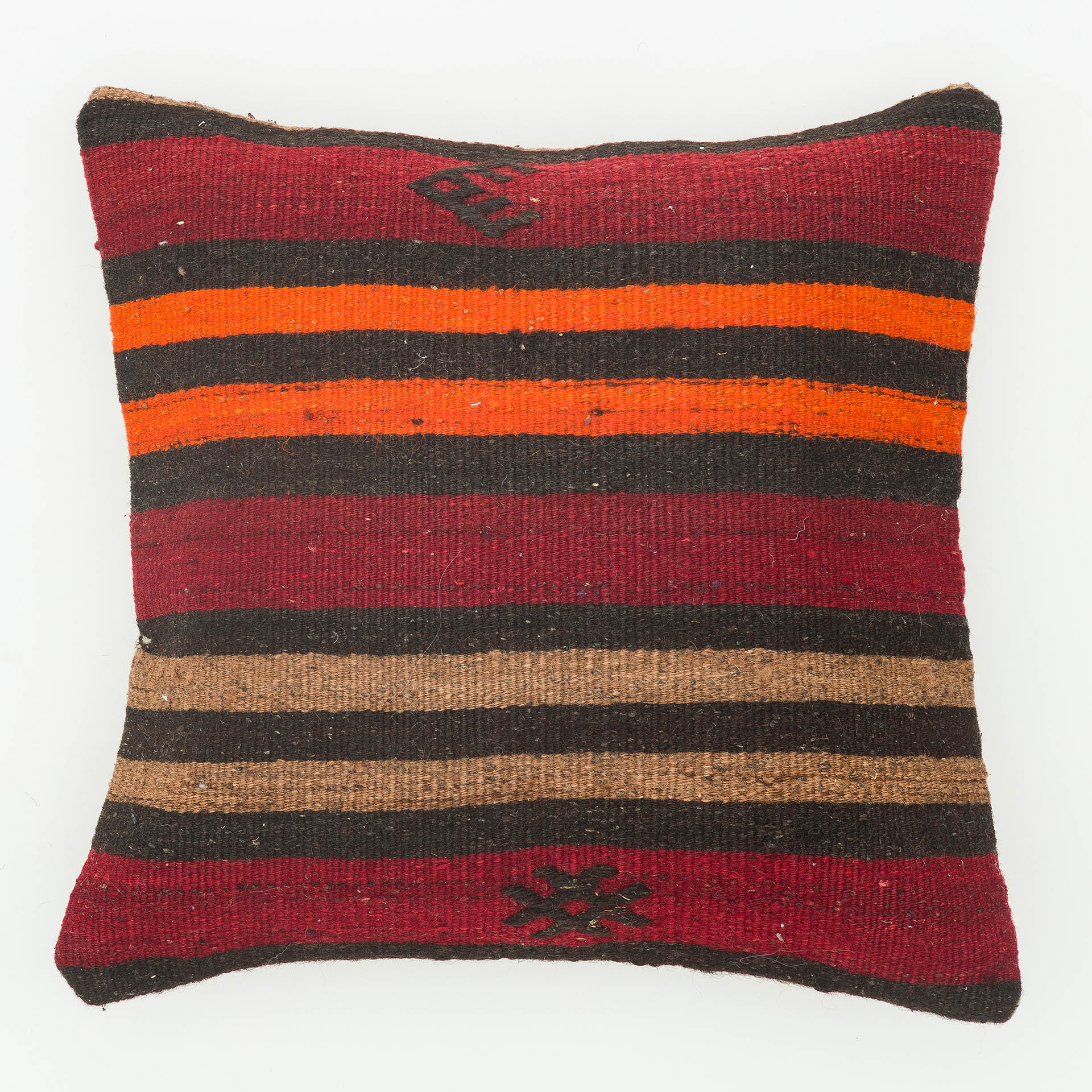 Hand-Woven Pillowcase, Pillowcases rug, wool & cotton wool/weave, size 40 × 40 cm, from Cappadocia, SKU 13684