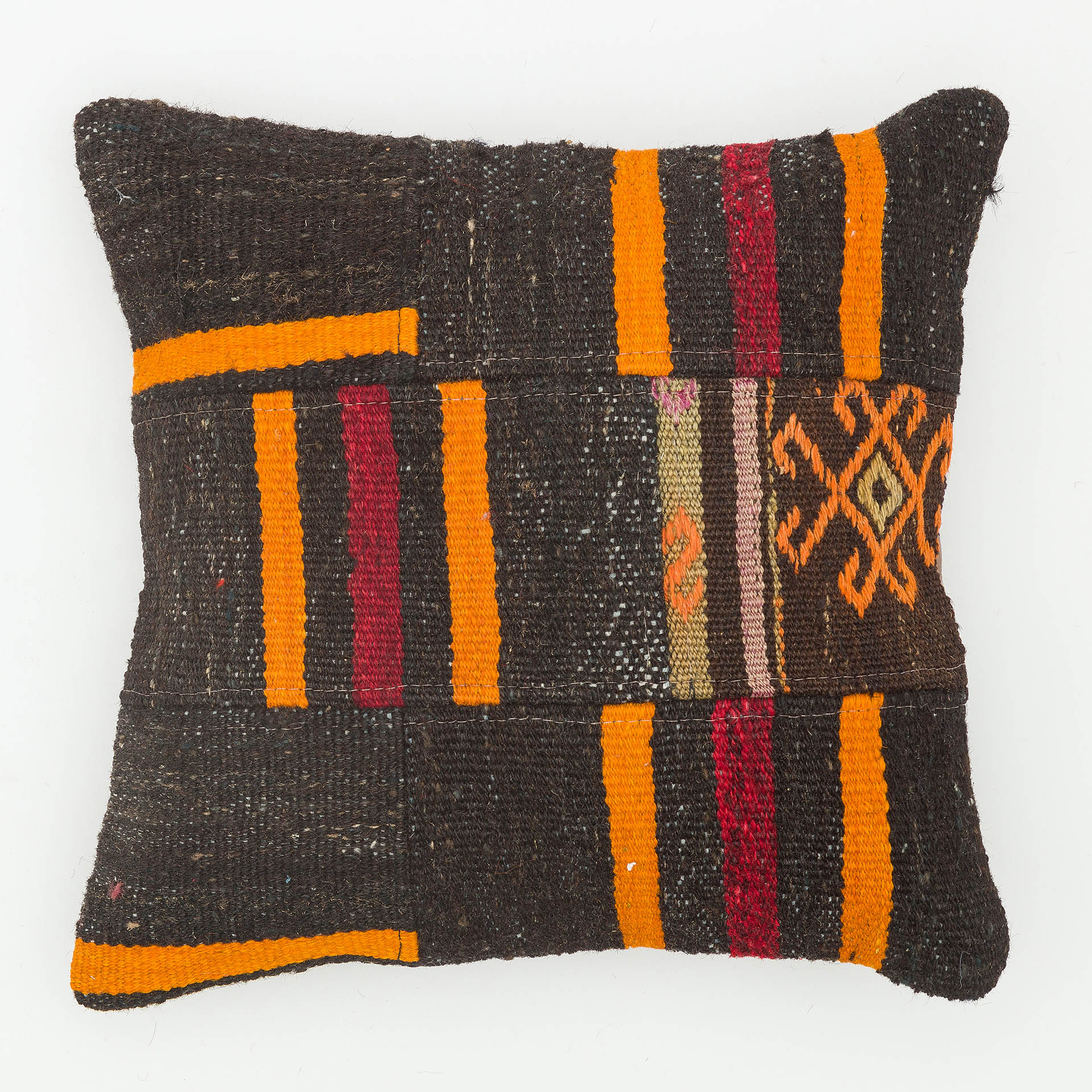 Hand-Woven Pillowcase, Pillowcases rug, cotton wool/weave, size 40 × 40 cm, from Konya, SKU 13718