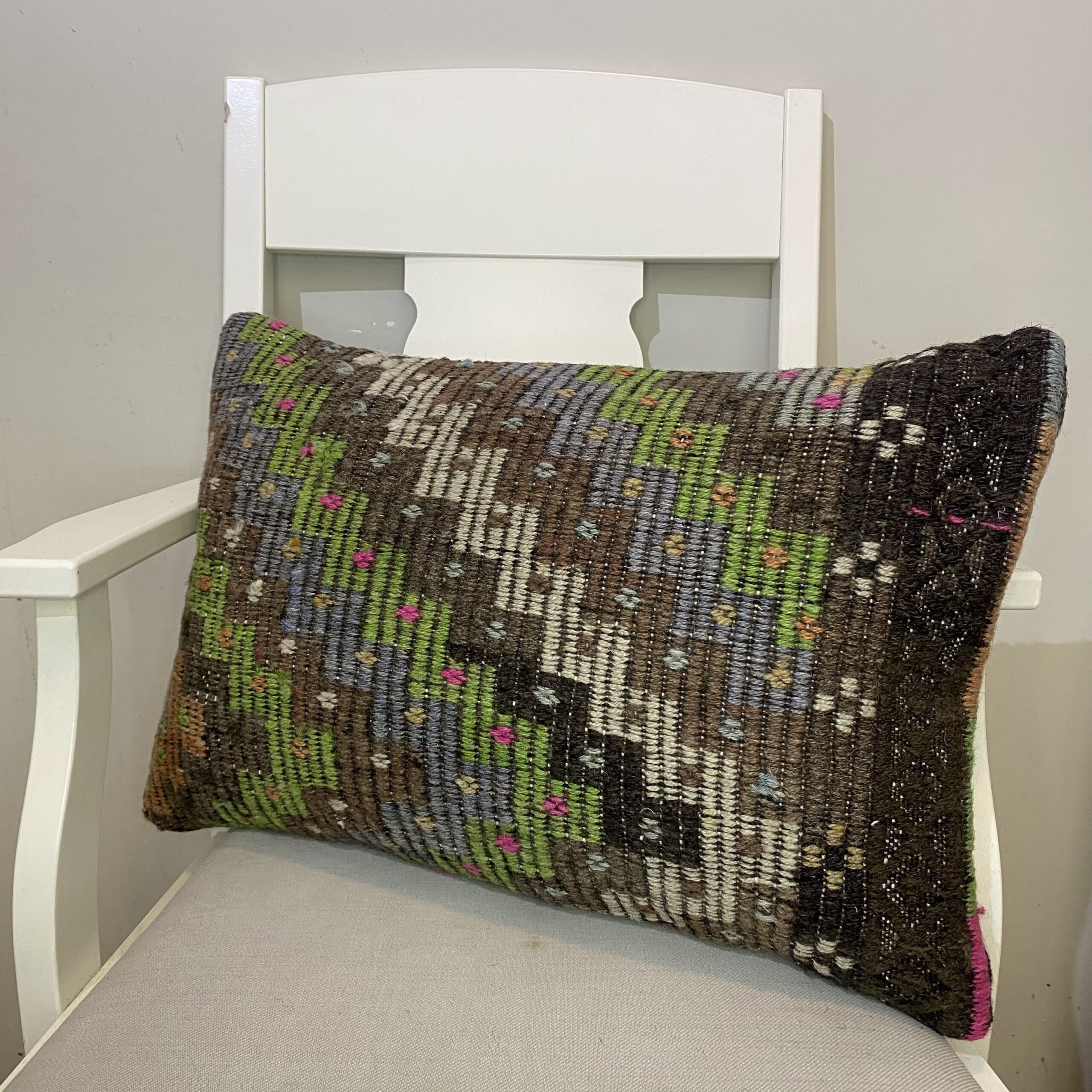Hand-Woven Pillowcase, Pillowcases rug, silk wool/weave, size 40 × 60 cm, from Kars, SKU 410
