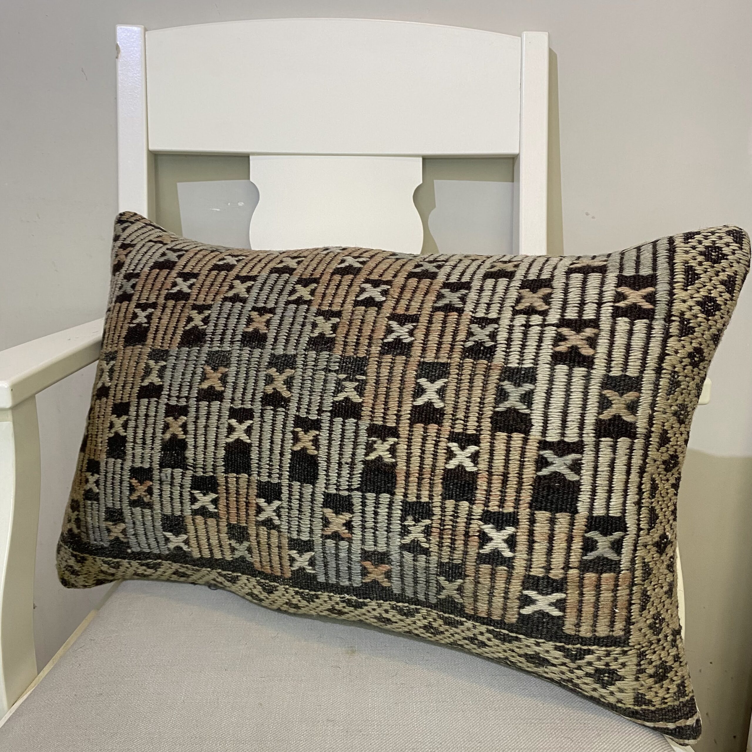 Hand-Woven Pillowcase, Pillowcases rug, cotton wool/weave, size 40 × 60 cm, from Oushak, SKU 475