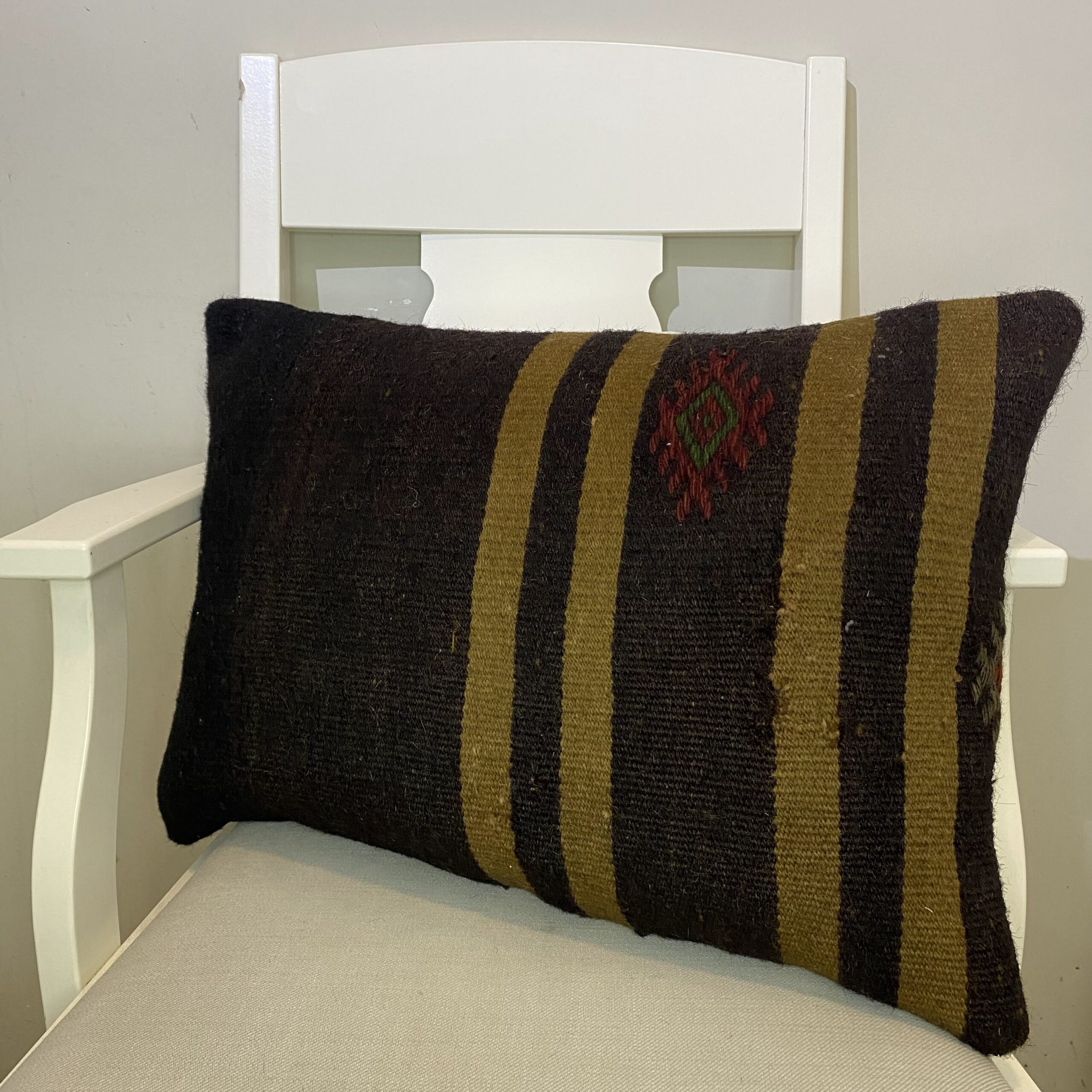 Hand-Woven Patchwork Pillowcase, Pillowcases rug, wool wool/weave, size 40 × 60 cm, from Bursa, SKU 493
