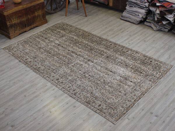 Handmade Distressed Rug, Handmade rug, wool, cotton & silk wool/weave, size 148 × 247 cm, from Kars, SKU 10581